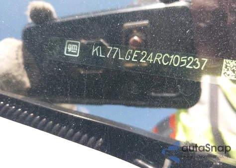 2024 Chevrolet Trax Fwd 1Rs из США, поврежденный, VIN KL77LGE24RC105237